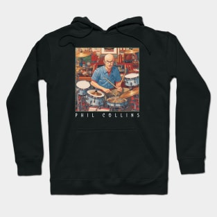 Phil Collins Playing Drum Hoodie